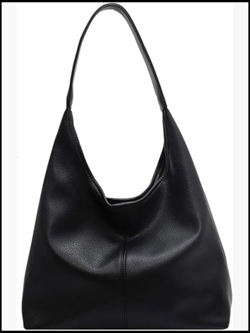 Slouchy Hobo Tote Bag Soft PU Leather Shoulder Purse Work Everyday Handbags 2pcs